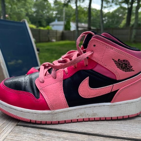 Air Jordan Mid 1 Youth Sneakers - Picture 1 of 5